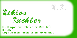 miklos kuchler business card